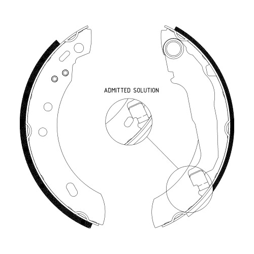 Bremsbackensatz Hella Pagid 8DB 355 001-541 für Nissan Hinterachse