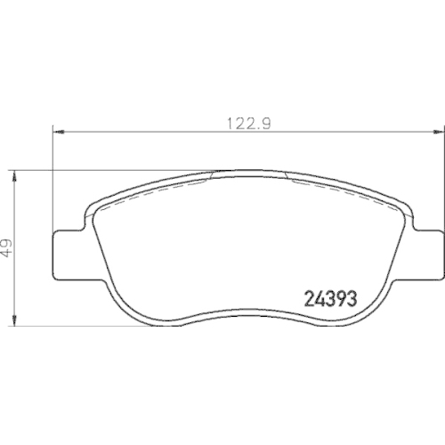 Bremsbelagsatz Scheibenbremse Hella Pagid 8DB 355 012-631 für Fiat Vorderachse