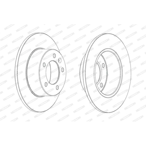 Ferodo 2X Bremsscheibe Premier für Nissan Opel Renault Vauxhall