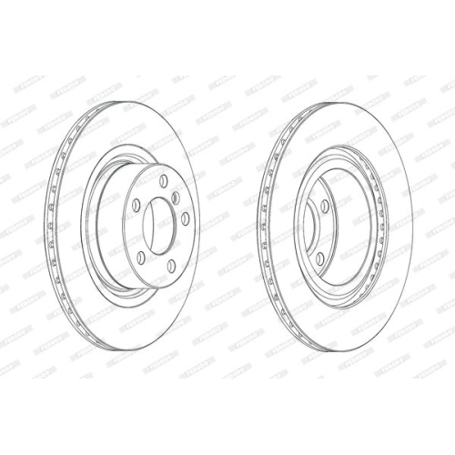 Ferodo 2X Bremsscheibe Hinterachse Premier für Bmw