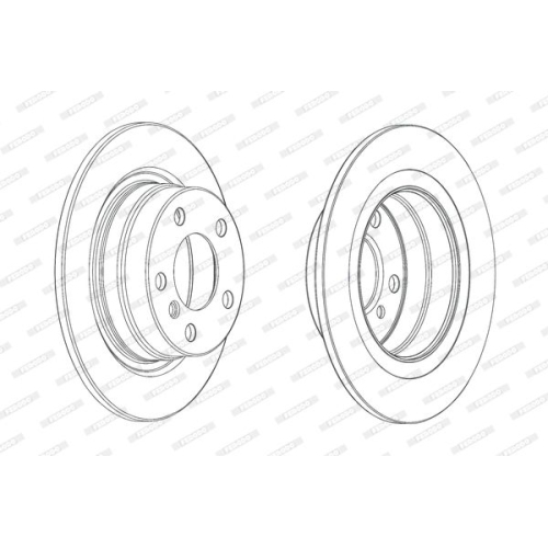 Ferodo 2X Bremsscheibe Hinterachse Premier für Bmw