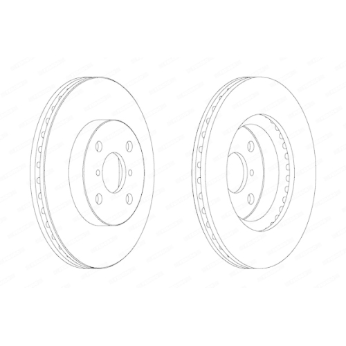 2 Bremsscheibe FERODO DDF1587 PREMIER für DAIHATSU TOYOTA TOYOTA (FAW)