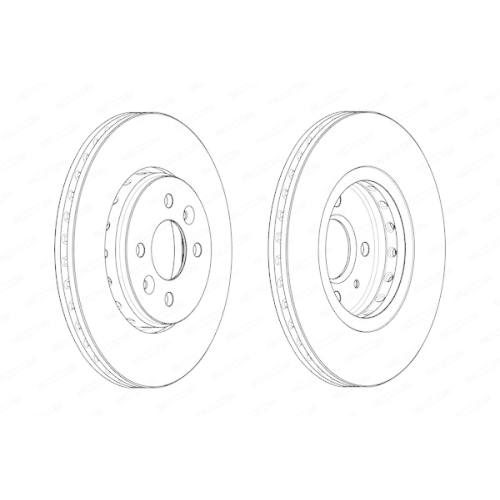 Ferodo 2X Bremsscheibe Vorderachse Premier für Renault Dacia