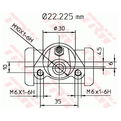 Radbremszylinder Trw BWB111 für Audi Seat VW Hinterachse Hinterachse Links