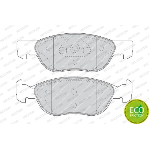 Bremsbelagsatz Scheibenbremse Ferodo FDB1651 Premier Eco Friction für Fiat