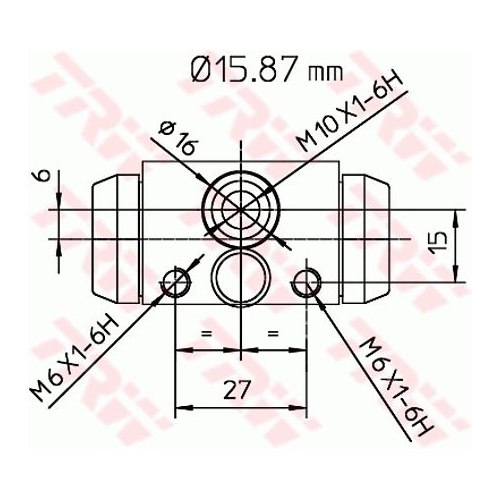 Radbremszylinder Trw BWB170 für Opel Subaru Suzuki Vauxhall Hinterachse