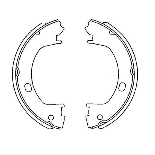 Bremsbackensatz Feststellbremse Hella Pagid 8DA 355 050-831 für Chrysler