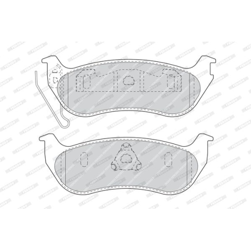 Bremsbelagsatz Scheibenbremse Ferodo FDB1660 Premier für Jeep Hinterachse