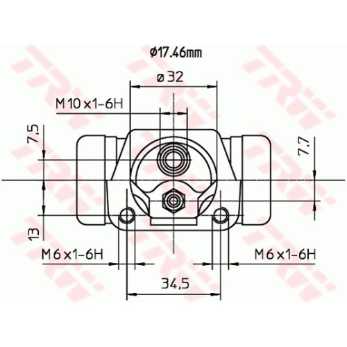 Radbremszylinder Trw BWC187 für Nissan Hinterachse