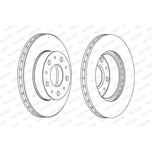 2 Bremsscheibe FERODO DDF1171 PREMIER für Citroën FIAT PEUGEOT Citroën/PEUGEO