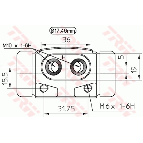 Radbremszylinder Trw BWC189 für Ford Mazda Reliant Hinterachse Hinterachse Links