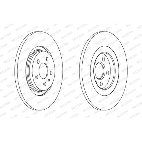 2 Bremsscheibe FERODO DDF1181 PREMIER für Citroën FIAT LANCIA PEUGEOT