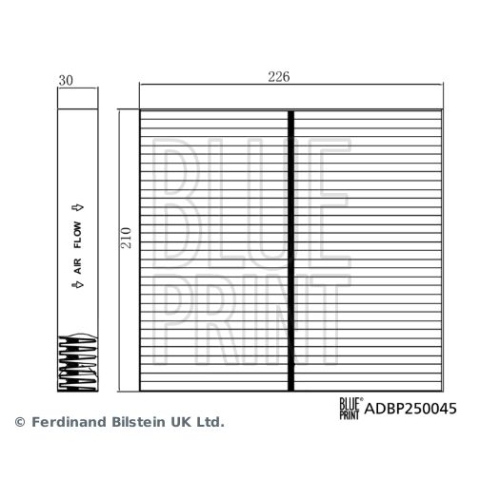 Filter Innenraumluft Blue Print ADBP250045 für Hyundai Kia Genesis