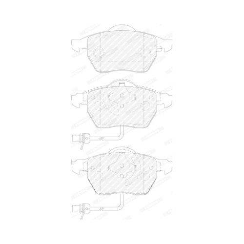 Bremsbelagsatz Scheibenbremse Ferodo FDB1717 Premier Eco Friction für Skoda VW