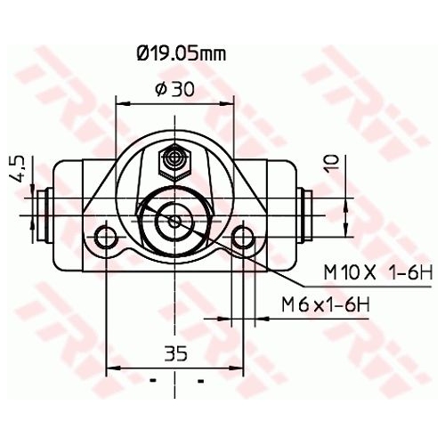 Radbremszylinder Trw BWD283 für Fiat Innocenti Lancia Hinterachse