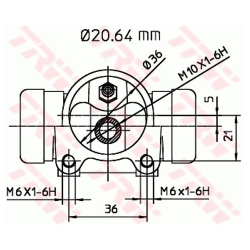 Radbremszylinder Trw BWF112 für Citroën Peugeot Hinterachse