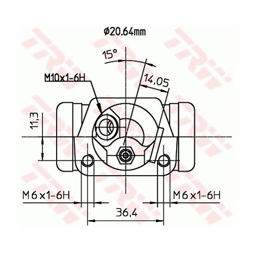 Radbremszylinder Trw BWF191 für Ford Hinterachse Hinterachse Links