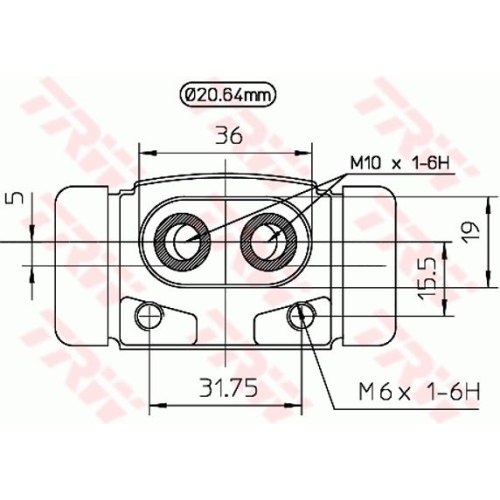 Radbremszylinder Trw BWF193 für Ford Rover Land Rover Hinterachse