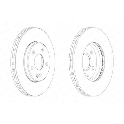 2 Bremsscheibe FERODO DDF1316 PREMIER für MERCEDES-BENZ, Vorderachse