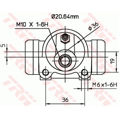 Radbremszylinder Trw BWF254 für Alfa Romeo Fiat Hinterachse