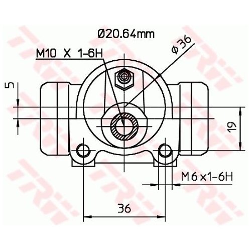 Radbremszylinder Trw BWF279 für Fiat Hinterachse