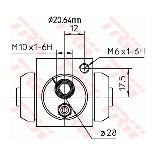 Radbremszylinder Trw BWF309 für Opel Vauxhall Hinterachse Hinterachse Links