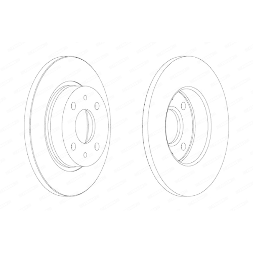 Ferodo 2X Bremsscheibe Vorderachse Premier für Lada