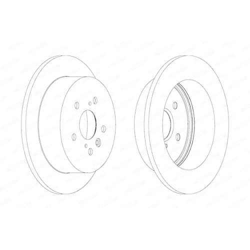 Ferodo 2X Bremsscheibe Hinterachse Premier für Toyota
