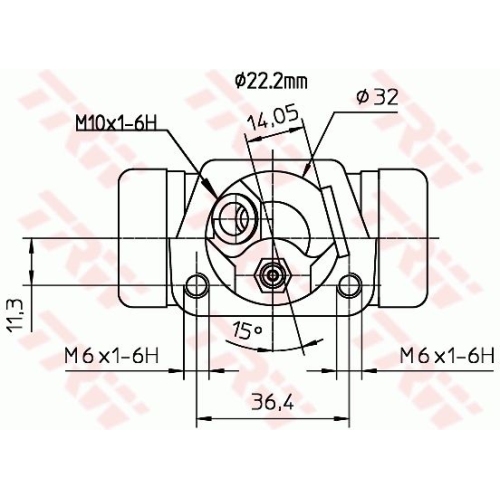 Radbremszylinder Trw BWH232 für Ford Hinterachse Hinterachse Links