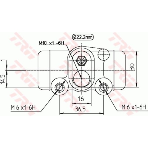 Radbremszylinder Trw BWH298 für Suzuki Santana Hinterachse