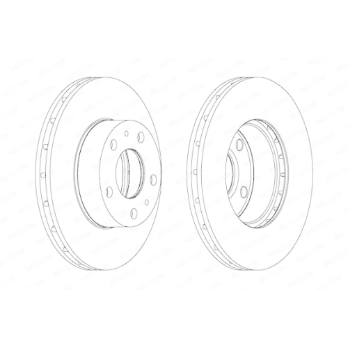Ferodo 2X Bremsscheibe Vorderachse Premier für Citroën Fiat Peugeot