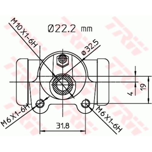 Radbremszylinder Trw BWH374 für Renault Hinterachse