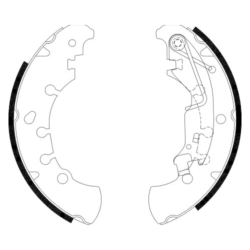 Bremsbackensatz Hella Pagid 8DB 355 002-701 für Fiat Hinterachse