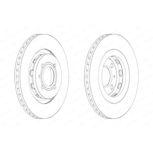 Ferodo 2X Bremsscheibe Vorderachse Premier für Audi Seat VW Vag