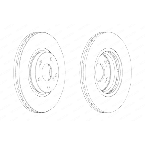 2 Bremsscheibe FERODO DDF1424 PREMIER für HONDA, Vorderachse