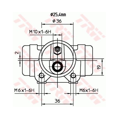 Radbremszylinder Trw BWL204 für Daihatsu Ford Nissan Hinterachse