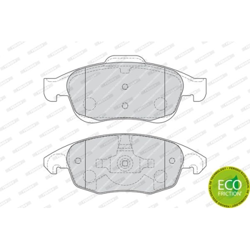 Bremsbelagsatz Scheibenbremse Ferodo FDB1971 Premier Eco Friction für Citroën DS