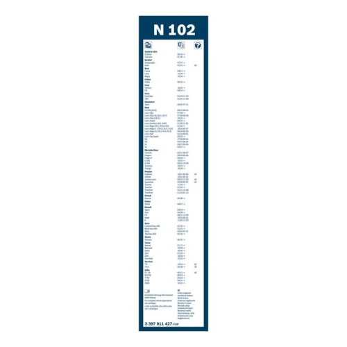 Wischblatt Bosch 3397011427 Twin für Mercedes Benz Mercedes Benz John Deere