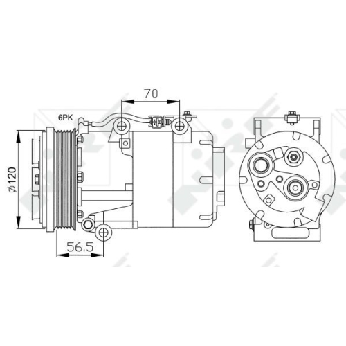 Kompressor Klimaanlage Nrf 32250 Easy Fit für Ford Volvo