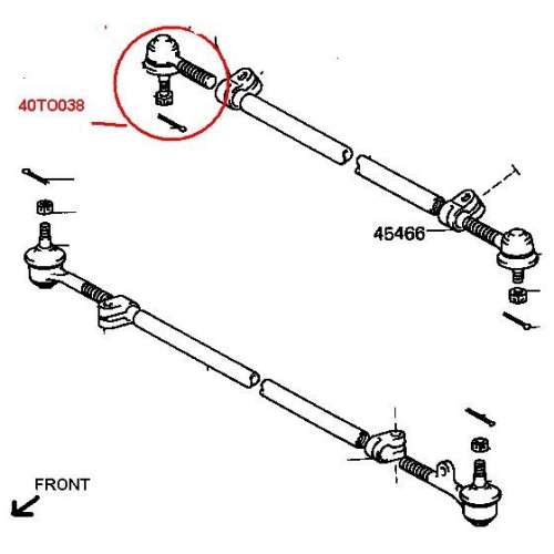 Spurstangenkopf Red-line 40TO038 für Toyota Lexus Vorderachse