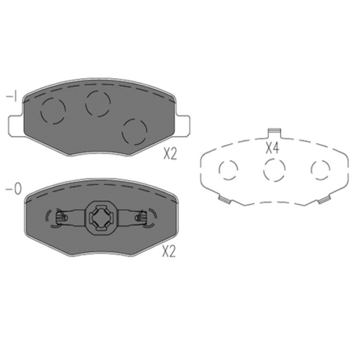 Bremsbelagsatz Scheibenbremse Red-line 27DR003 für Vorderachse