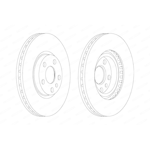 2 Bremsscheibe FERODO DDF760 PREMIER für Citroën FIAT LANCIA PEUGEOT