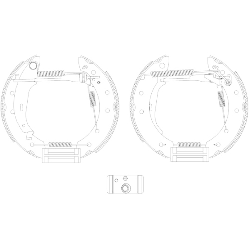 Bremsbackensatz Hella Pagid 8DB 355 005-041 Shoe Kit Pro für Citroën Peugeot