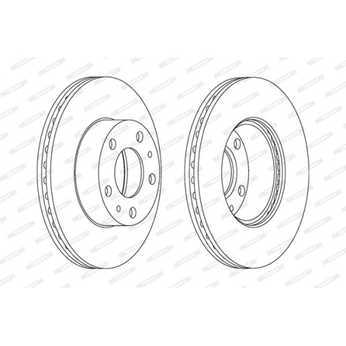 2 Bremsscheibe FERODO DDF767 PREMIER für Citroën FIAT PEUGEOT Citroën/PEUGEOT
