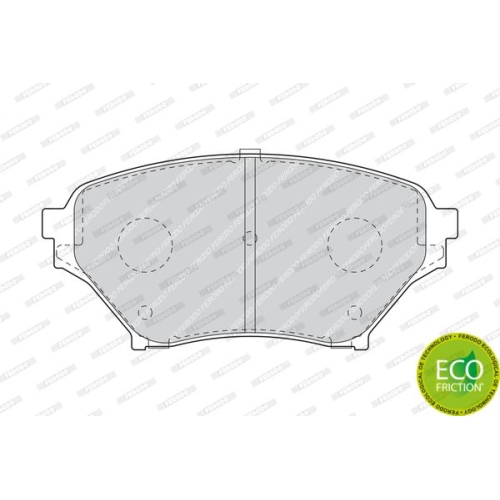 Brake Pad Set Disc Brake Ferodo FDB1600 Premier Eco Friction for Mazda