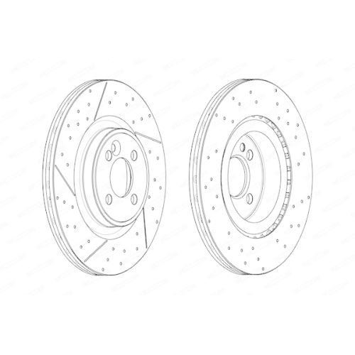 Ferodo 2X Bremsscheibe Vorderachse Premier für Bmw Mini