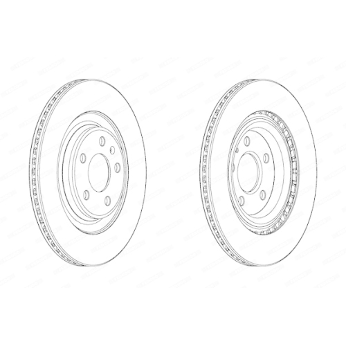 Ferodo 2X Bremsscheibe Vorderachse Premier für Audi Porsche VW