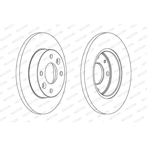 2 Bremsscheibe FERODO DDF055 PREMIER für RENAULT DACIA, Vorderachse