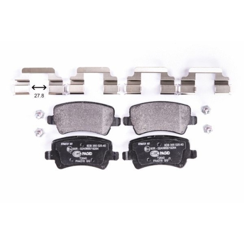 Bremsbelagsatz Scheibenbremse Hella Pagid 8DB 355 025-401 für Ford Volvo