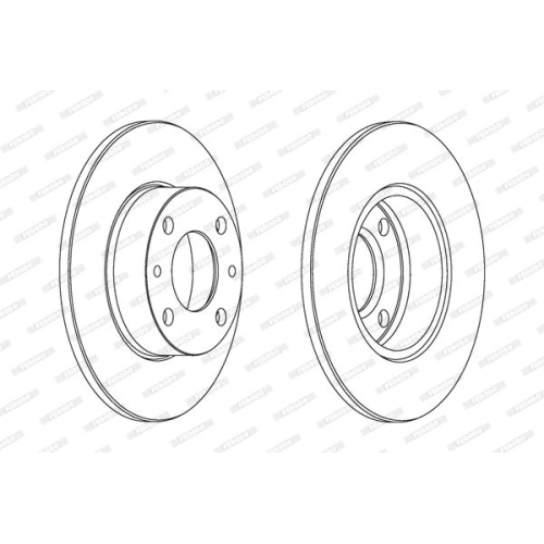 Ferodo 2X Bremsscheibe Premier für Fiat Innocenti Lancia Porsche Seat Daewoo
